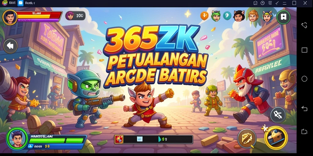 Screenshot utama 365ZK menampilkan aksi seru gameplay arcade yang menegangkan.