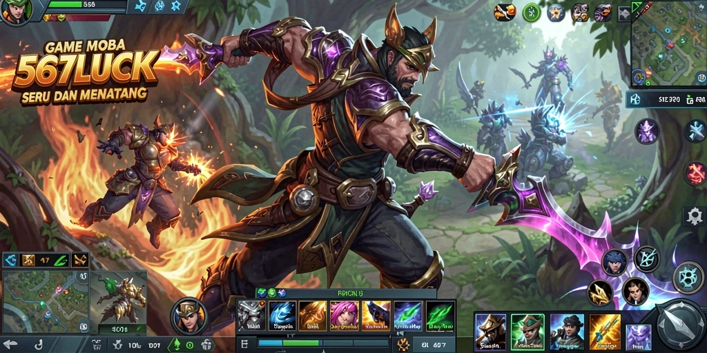 Screenshot gameplay MOBA 567LUCK yang seru dan menarik.