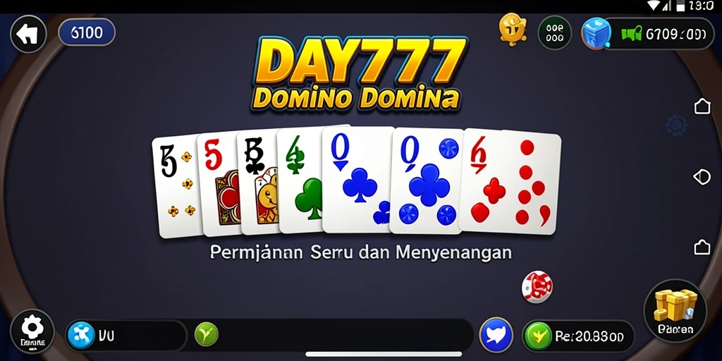 Tampilan gameplay seru dalam permainan Domino DAY777.
