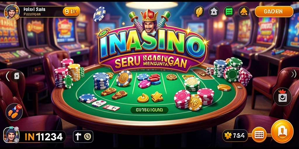Tampilan gameplay Kasino dalam IN1234 yang mengasyikkan.