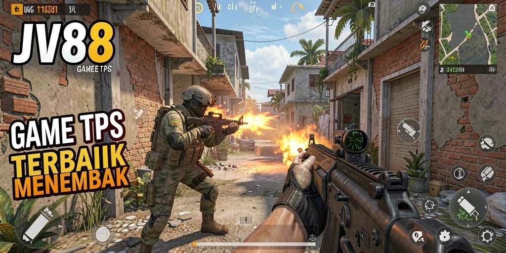 Gameplay JV88 yang mendebarkan dengan aksi tembak-menembak intens.