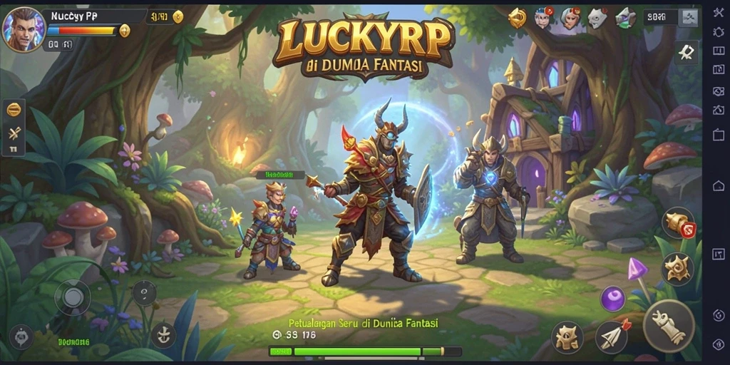 Tampilan gameplay LUCKYRP yang penuh aksi dan petualangan.