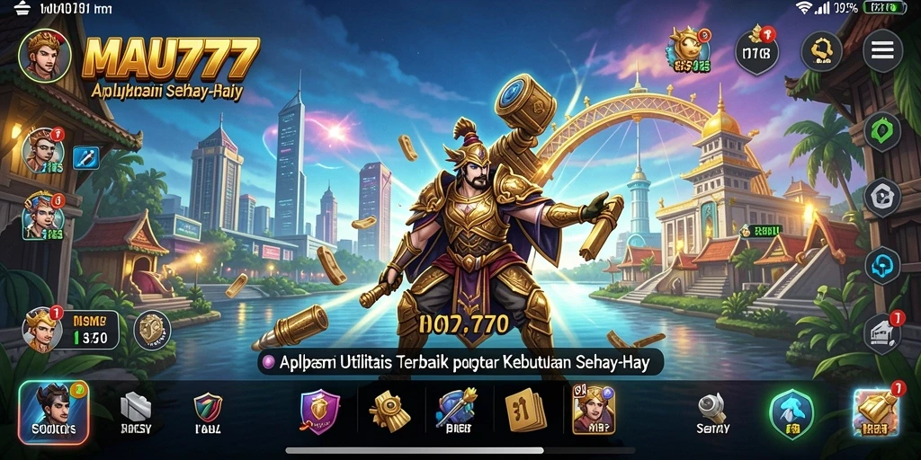 Tampilan antarmuka utama MAU777 yang sederhana dan fungsional.