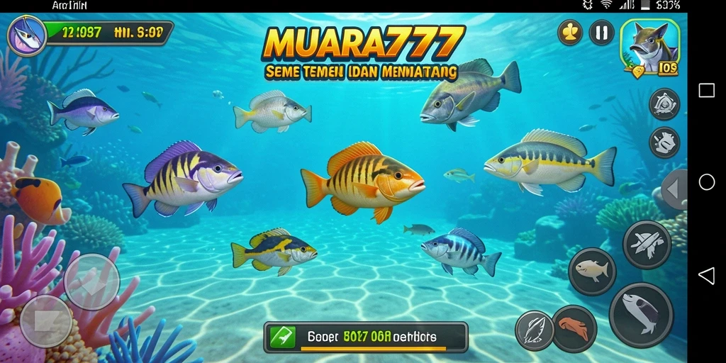 Tampilan menarik dari gameplay Tembak Ikan MUARA777.