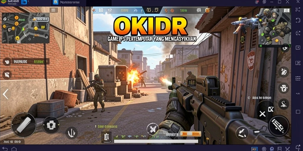 Gameplay seru dan intens dari OKIDR yang menampilkan pertarungan FPS.
