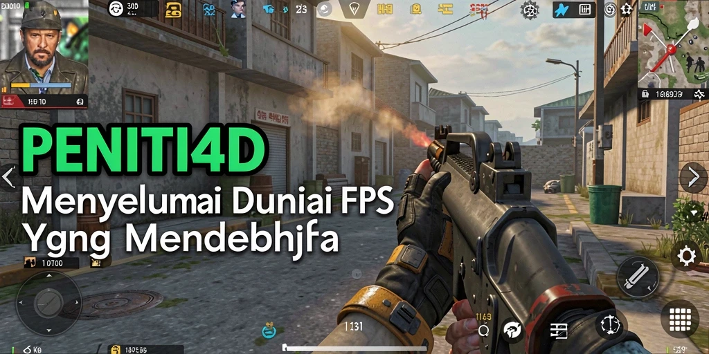 Screenshot utama menunjukkan aksi intens dalam gameplay FPS.