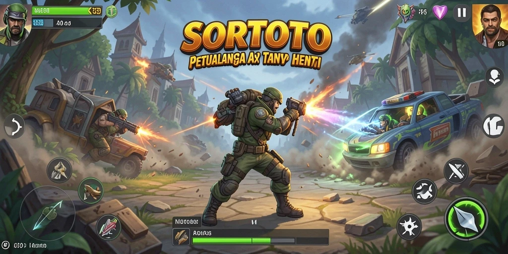 Tampilan gameplay SORTOTO yang mendebarkan dan penuh aksi.